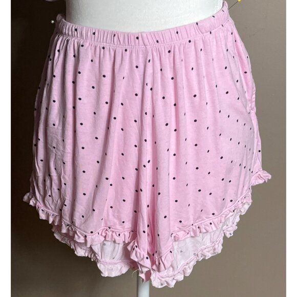 Joyspun Camisole Shorts Set Pink Polka Dot Pajamas Intimates Sleepwear Women M - Picture 4 of 8